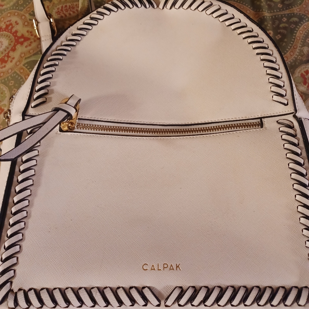 Calpak White Backpack Bag Purse
